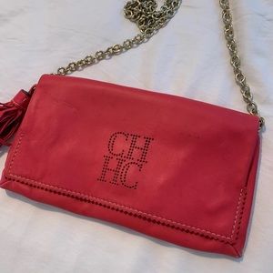 Carolina Herrera pink leather crossbody